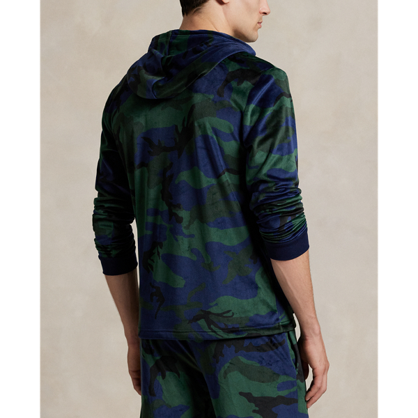 Camo Plush Velour Sleep Hoodie