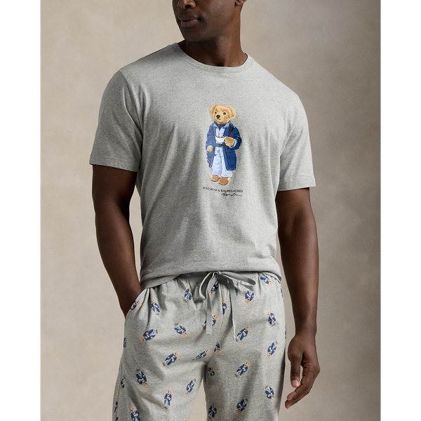 Andover Heather Bear Polo Bear Cotton Jersey Sleep Set Polo Ralph Lauren 3