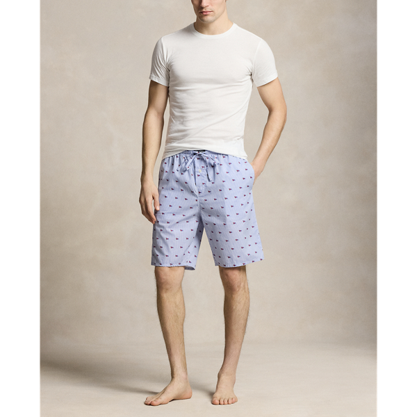 Pennant Flag Stripe Print Cotton Sleep Short Polo Ralph Lauren 2