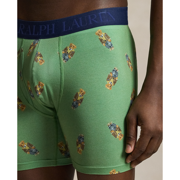 Grey/Navy/Orange 4D-Flex Polo Bear Boxer Brief 3-Pack Polo Ralph Lauren 3