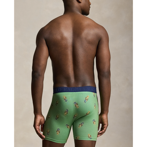 Grey/Navy/Orange 4D-Flex Polo Bear Boxer Brief 3-Pack Polo Ralph Lauren 4