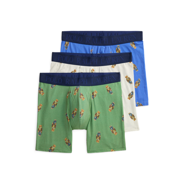 Grey/Navy/Orange 4D-Flex Polo Bear Boxer Brief 3-Pack Polo Ralph Lauren 1