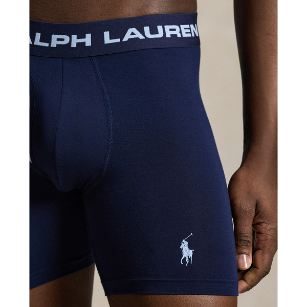Navy/White/Red Perfect Pouch Modal Boxer Brief 3-Pack Polo Ralph Lauren 3