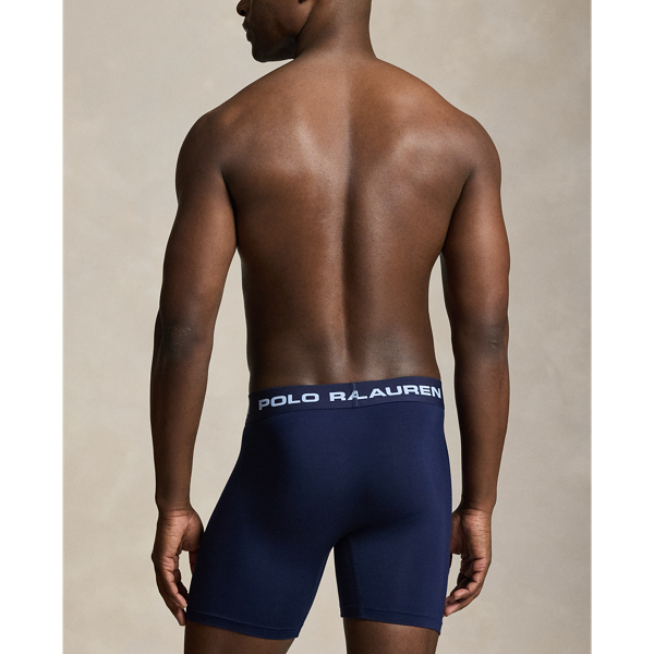 Navy/White/Red Perfect Pouch Modal Boxer Brief 3-Pack Polo Ralph Lauren 4