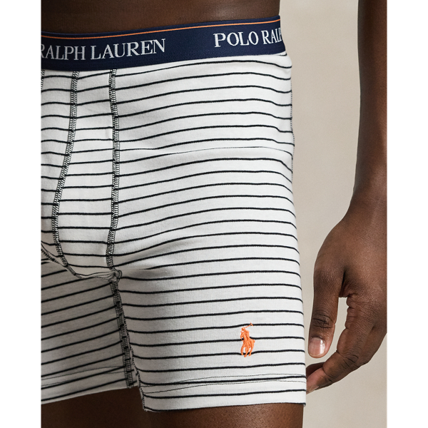 Polo Black/White Cotton Wicking Boxer Brief 3-Pack Polo Ralph Lauren 3