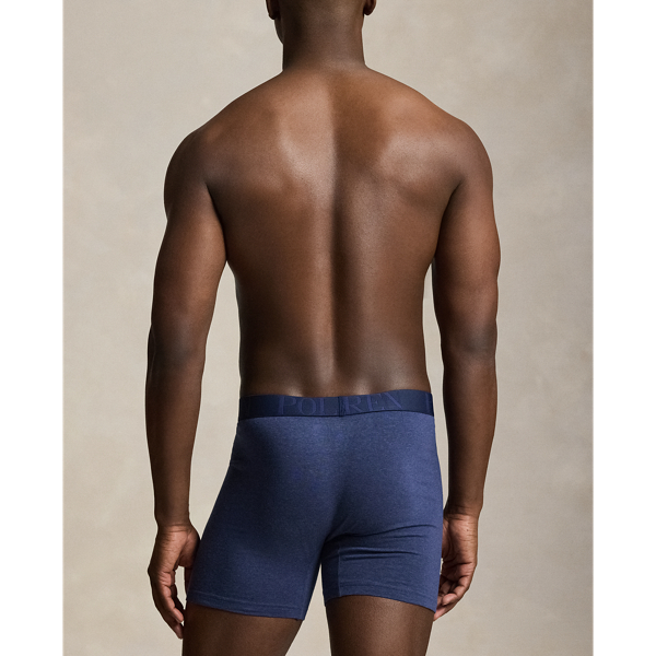 Spring Navy Heather Stretch Cotton Boxer Brief 3-Pack Polo Ralph Lauren 4