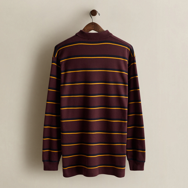c. 1990 Striped Polo Shirt - Size M