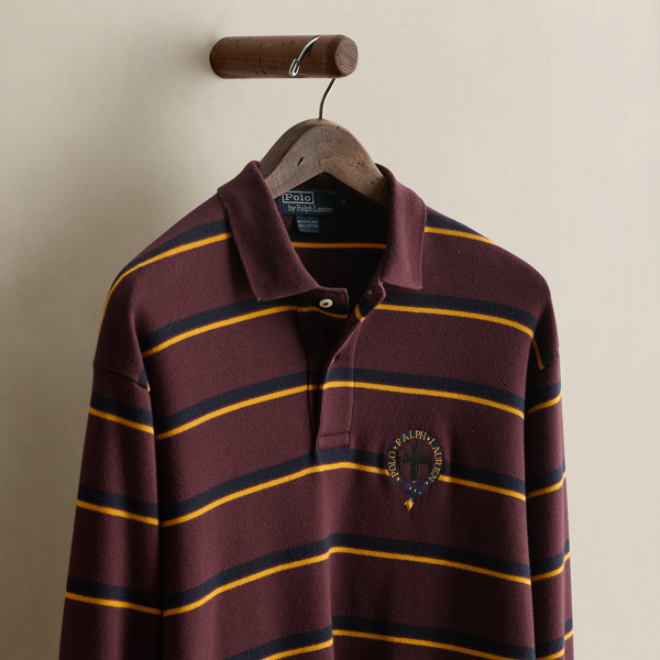 c. 1990 Striped Polo Shirt - Size M