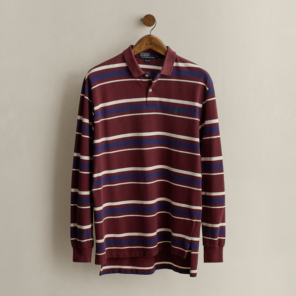 Multi c. 1990 Striped Polo Shirt - Size L Ralph Lauren Vintage 1