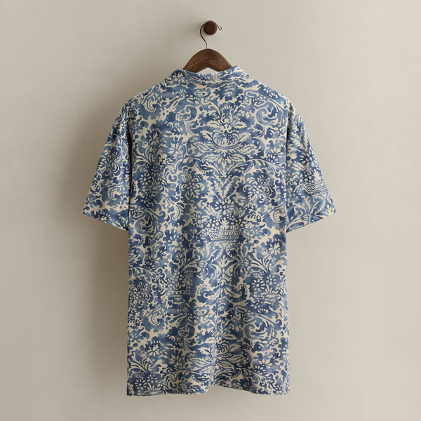 1996 Floral-Print Polo Shirt - Size L