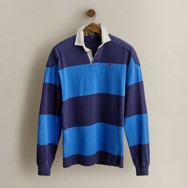 Multi c. 2000 Striped Rugby Shirt - Size M Ralph Lauren Vintage 1