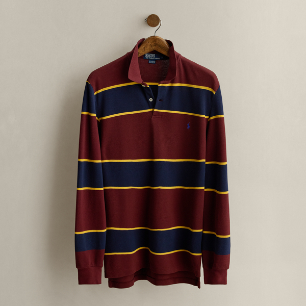 c. 2000 Striped Polo Shirt - Size M