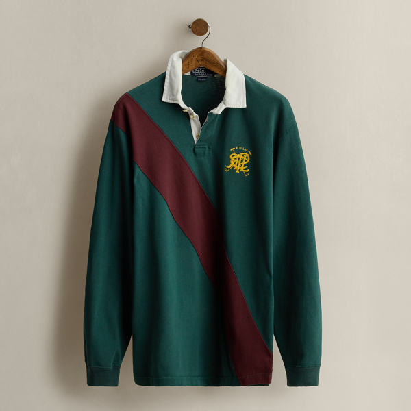 Multi c. 1990 Polo RLPC Rugby Shirt - Size XL Ralph Lauren Vintage 1