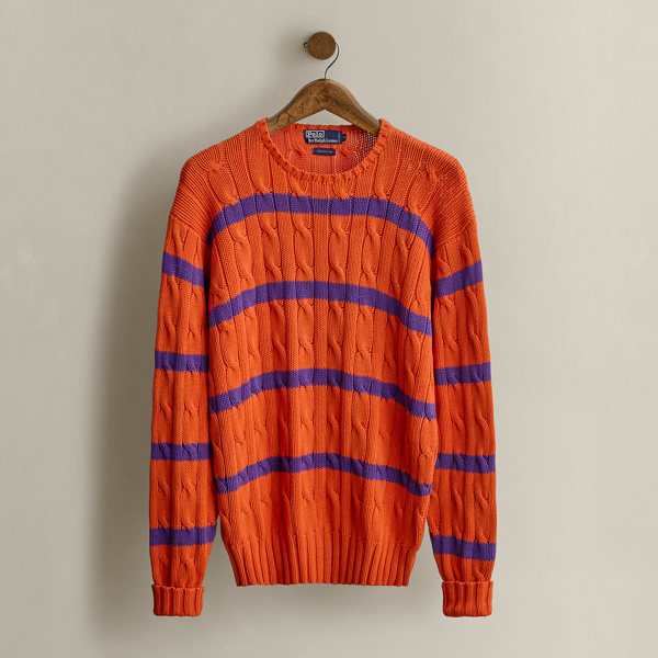 1991 Striped Cable-Knit Sweater - Size S