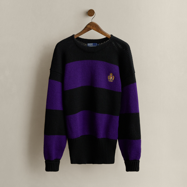 Multi 1987 Polo Crest Sweater - Size XL Ralph Lauren Vintage 1