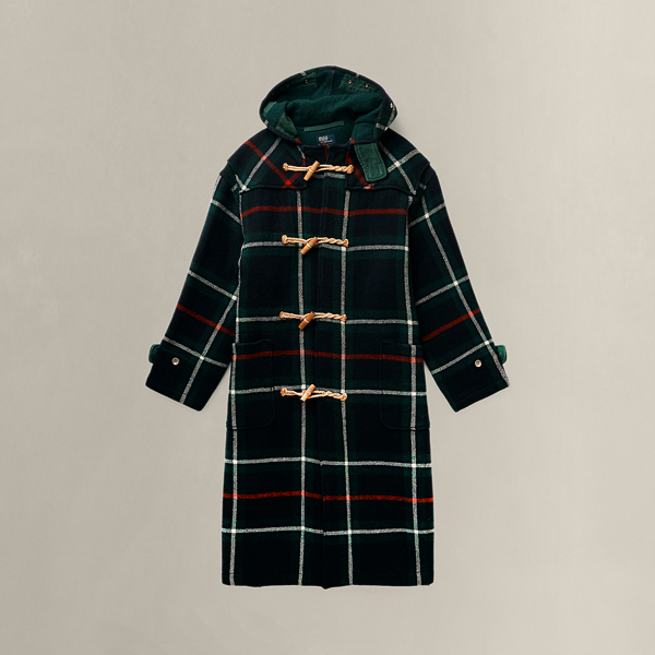 Multi 2005 Plaid Duffel Coat - Size L Ralph Lauren Vintage 1