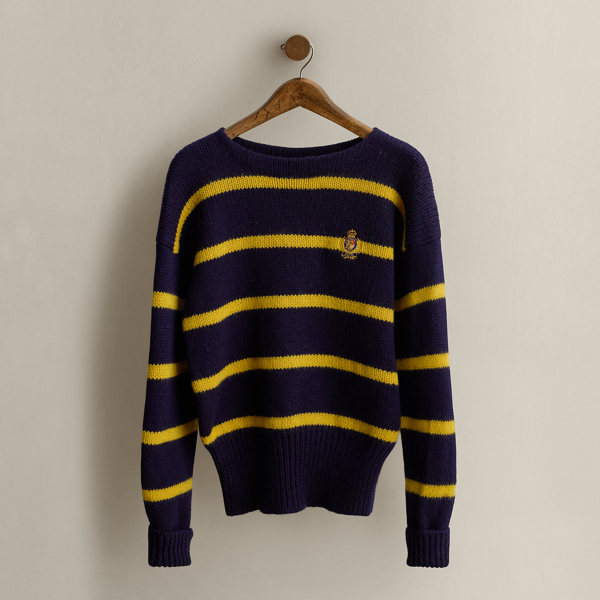 Multi 1986 Polo Crest Sweater - Size M Ralph Lauren Vintage 1