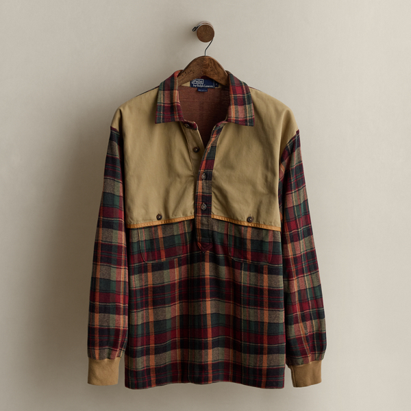 Multi 1995 Plaid Popover Shirt - Size M Ralph Lauren Vintage 1