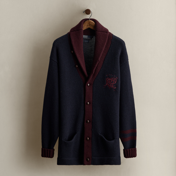 1988 Crest Wool Cardigan - Size L