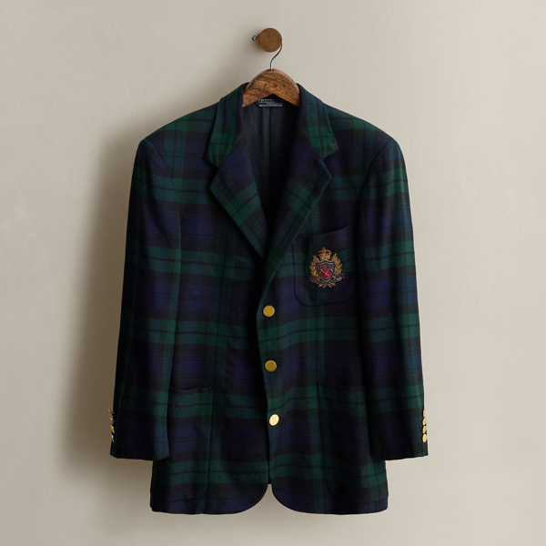 1990 Bullion-Patch Plaid Blazer - Size M