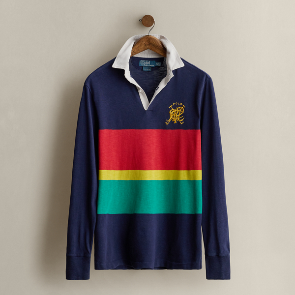 Multi c. 1990 Polo RLPC Rugby Shirt - Size M Ralph Lauren Vintage 1