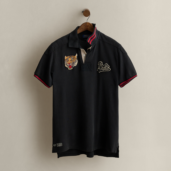 Multi 2017 Polo Tiger Polo Shirt - Size L Ralph Lauren Vintage 1