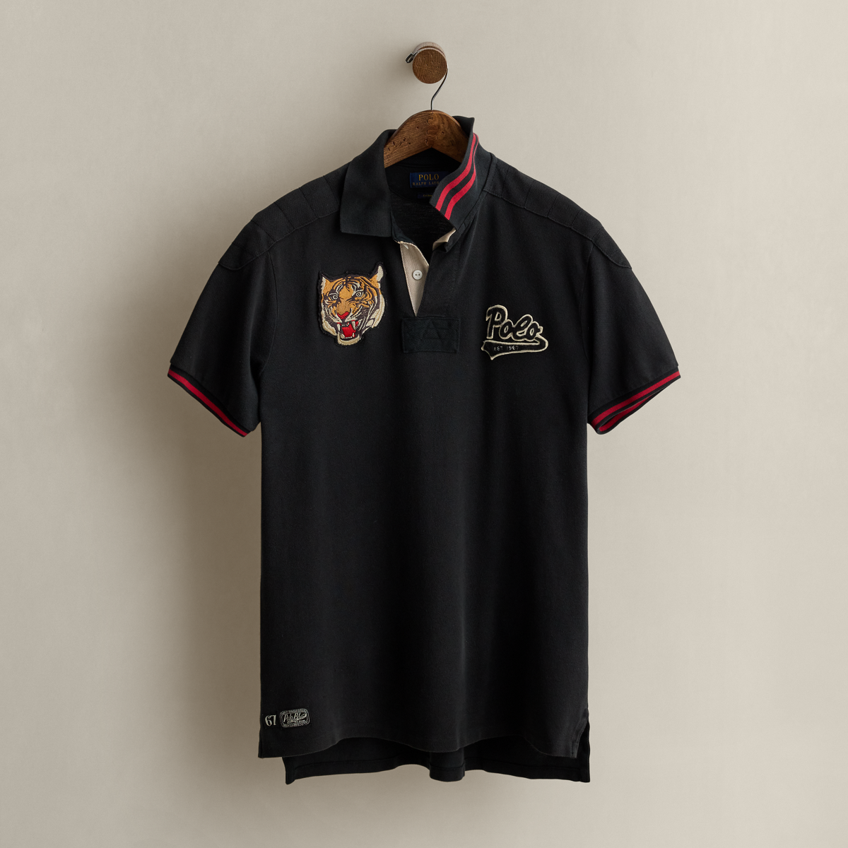 Polo Bear By Ralph Lauren Kicking Football Boys Youth Gray T