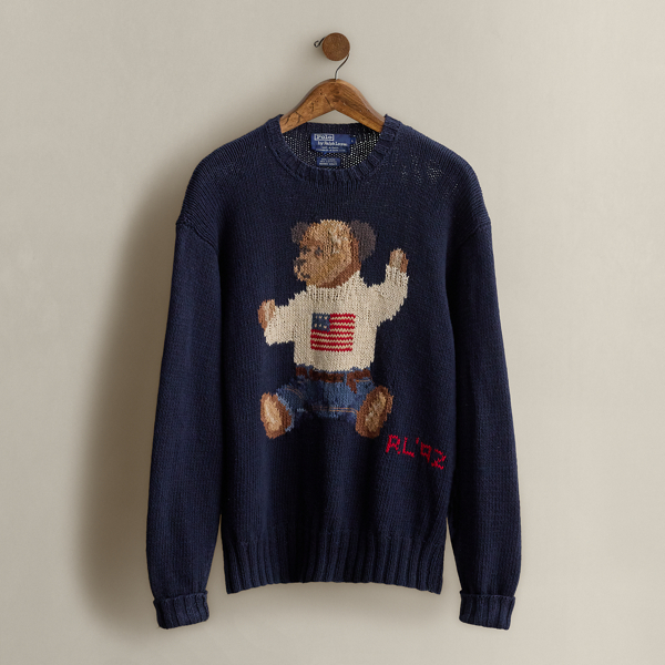 1992 Hand-Knit Bear Sweater - Size L