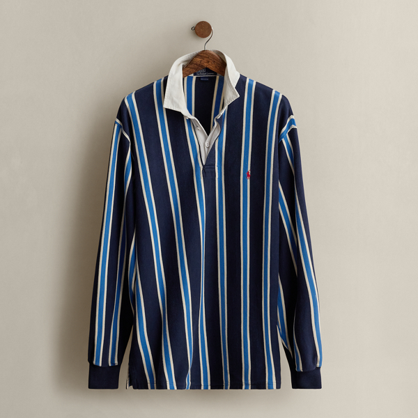 c. 1995 Striped Rugby Shirt - Size L