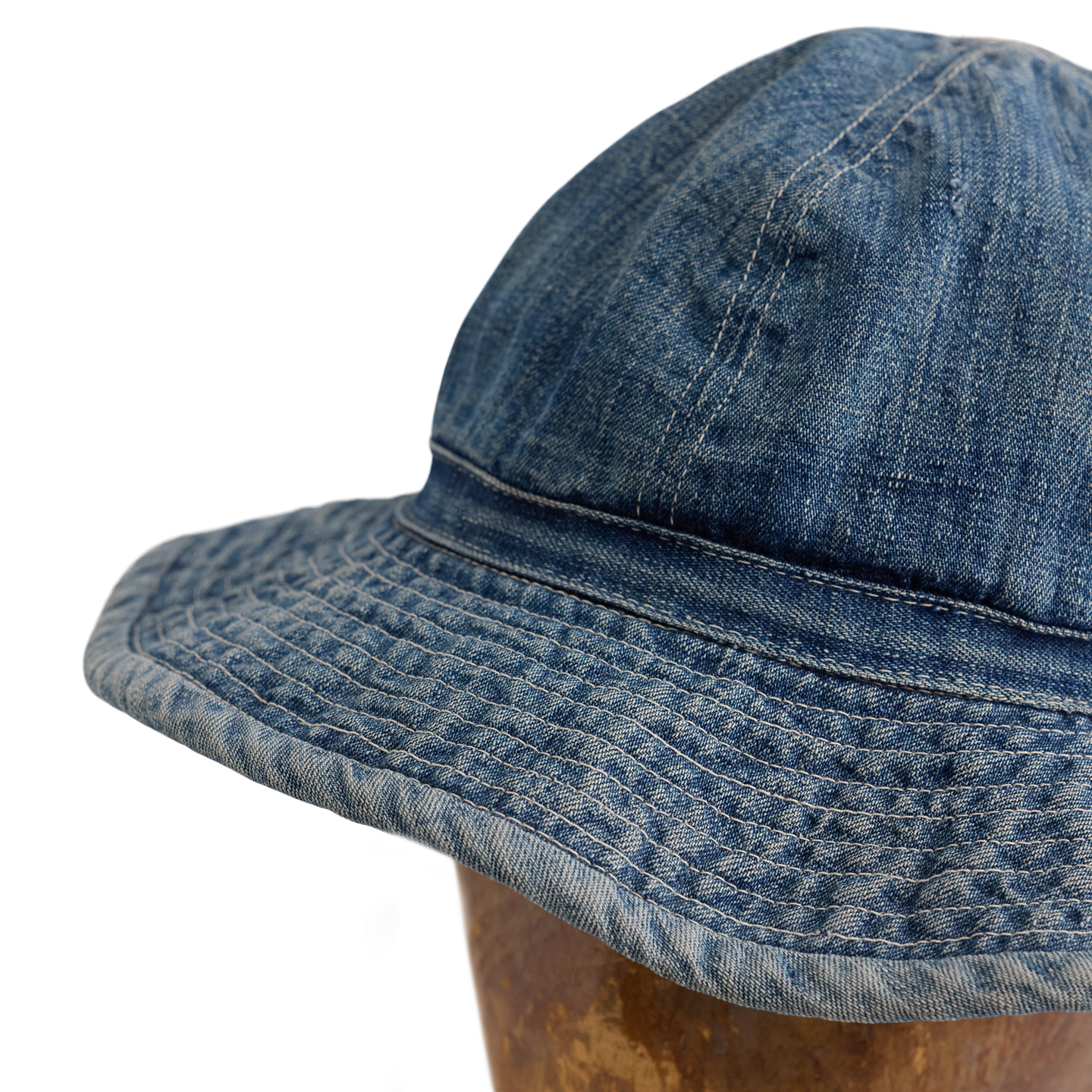 Мужская панама Ralph Lauren 1940s Denim Bucket Hat - Size 7 1/4, цвет: Синий — фото 1