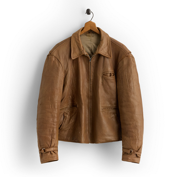 1940s Leather Newsboy Jacket - Size 48