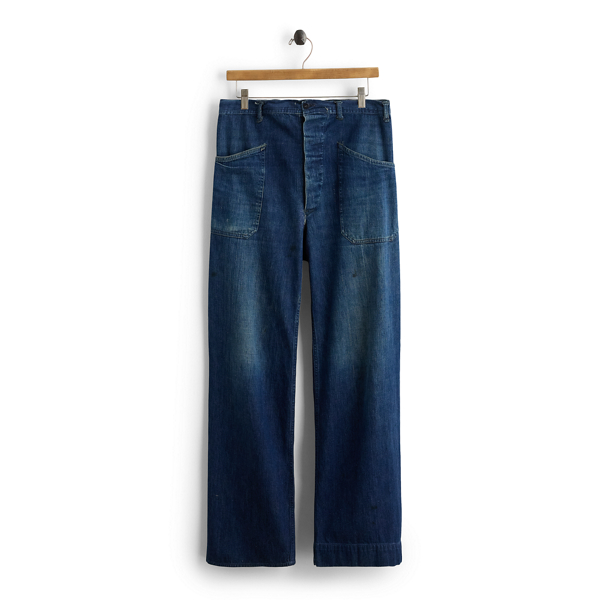 1940s Denim Sailor Pant - Size 34W Vintage Curated by Double RL 1