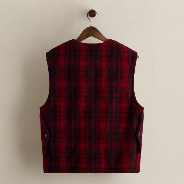 Vintage Plaid Utility Vest - Size M