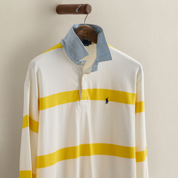 Vintage Striped Rugby Shirt - Size L