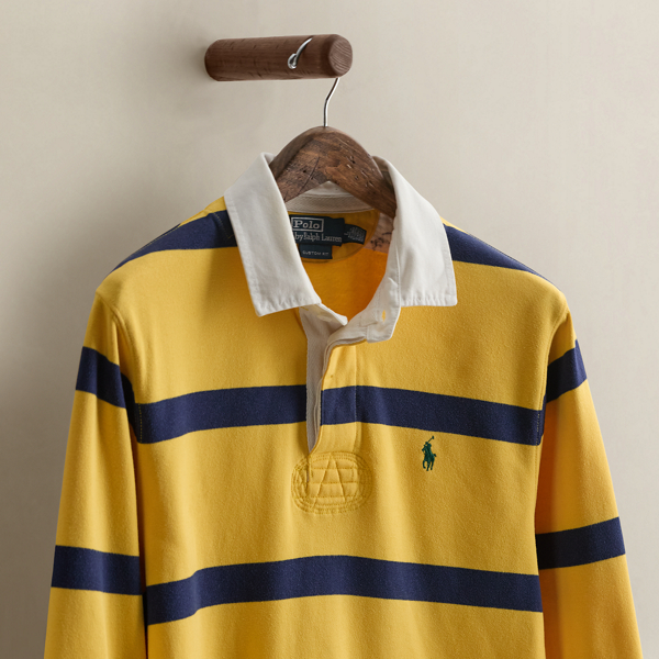 Vintage Striped Rugby Shirt - Size L