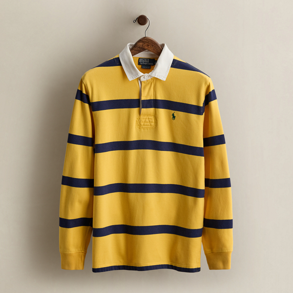 Vintage Striped Rugby Shirt - Size L