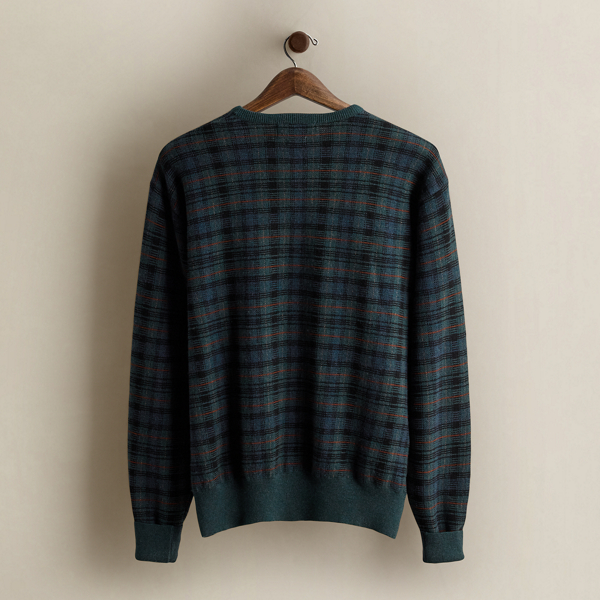  1996 Plaid Wool-Blend Sweater - Size XL