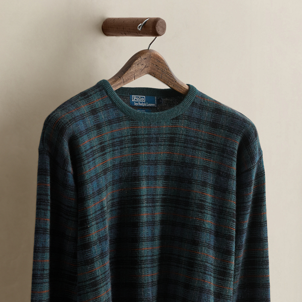  1996 Plaid Wool-Blend Sweater - Size XL