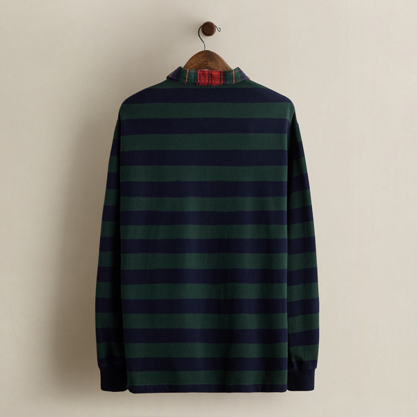 Vintage Striped Rugby Shirt - Size M