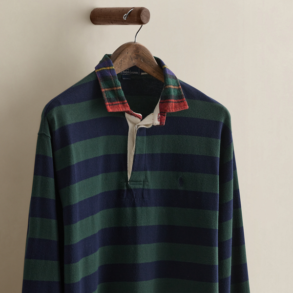 Vintage Striped Rugby Shirt - Size M