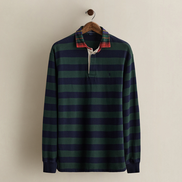 Vintage Striped Rugby Shirt - Size M