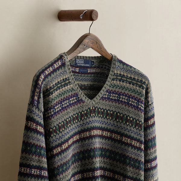 Vintage Patterned Sweater - Size XL