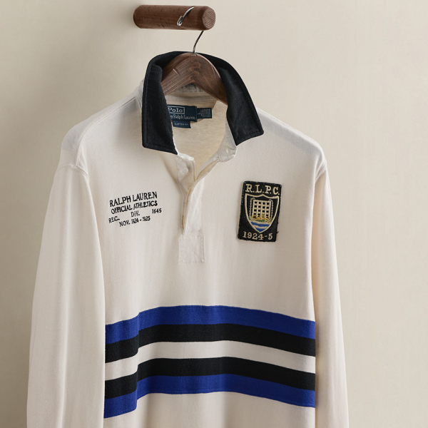 Vintage Striped Rugby Shirt - Size L