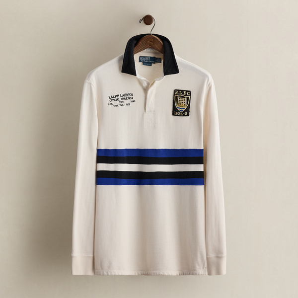 Vintage Striped Rugby Shirt - Size L