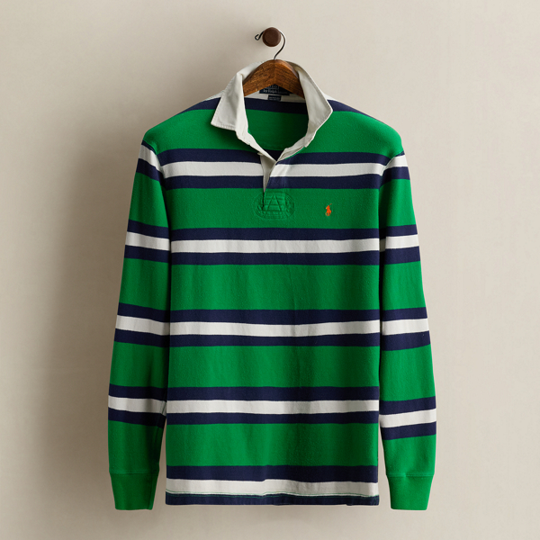 Vintage Striped Rugby Shirt - Size M