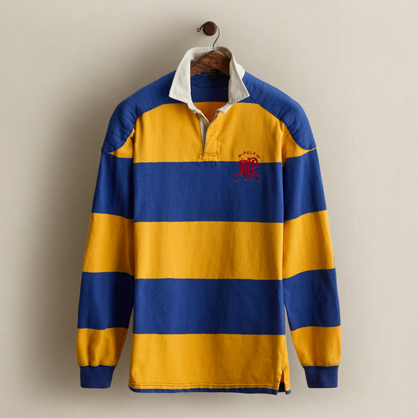 c. 1990 Striped Rugby Shirt - Size L
