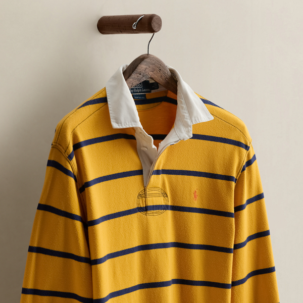 Vintage Striped Rugby Shirt - Size L