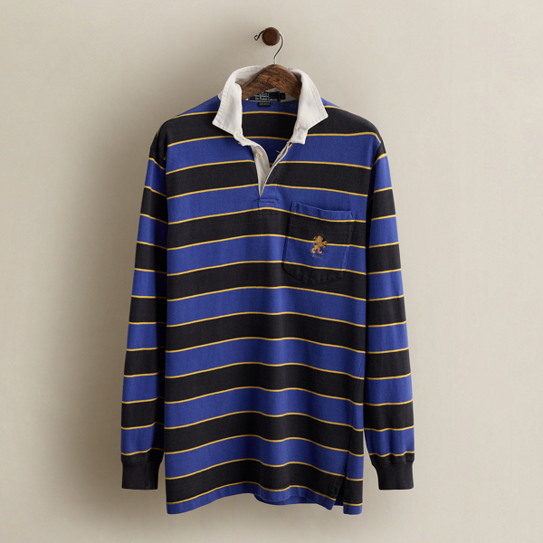 Vintage Striped Rugby Shirt - Size L