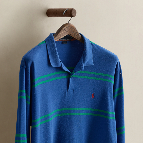 Vintage Striped Polo Shirt - Size XL