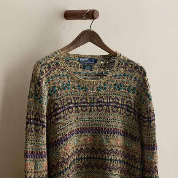 Vintage Patterned Sweater - Size XL